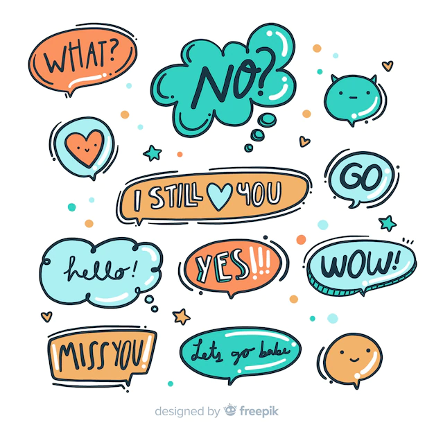 Free Vector | Hand drawn speech bubbles set