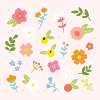 Free Vector | Hand drawn spring flower collection