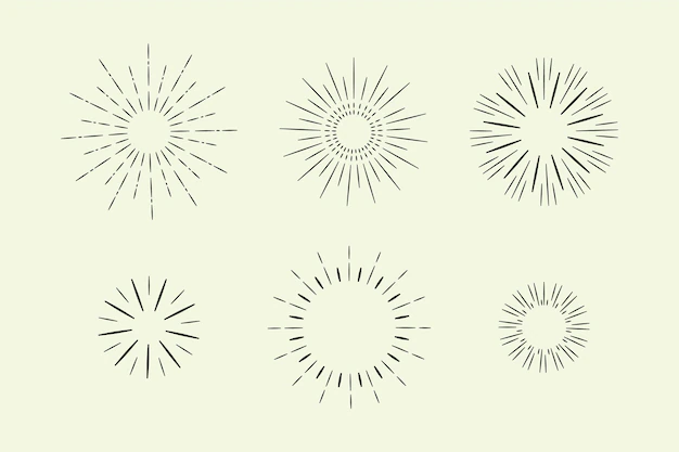 Free Vector | Hand drawn sunburst collection