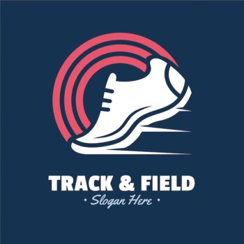 Free Vector | Hand drawn track and field logo template