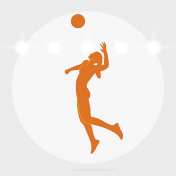 Free Vector | Hand drawn volleyball silhouette
