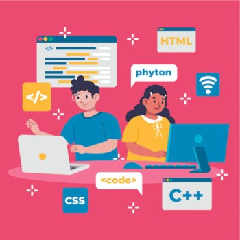 Free Vector | Hand drawn web developers working