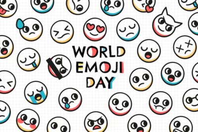 Free Vector | Hand drawn world emoji day background