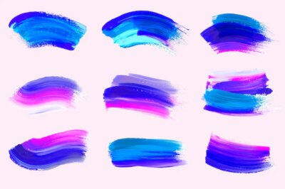 Free Vector | Hand painted acrylic brush stroke collection