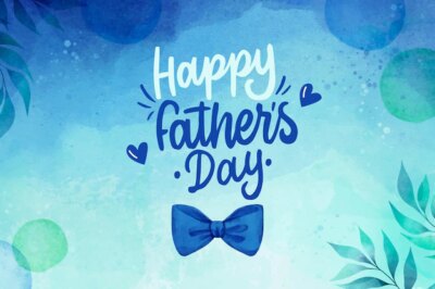 Free Vector | Hand painted watercolor father's day illustration
