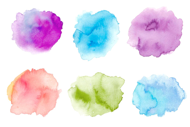 Free Vector | Hand painted watercolor stain collection