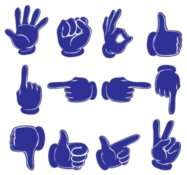 Free Vector | Hands in blue colors