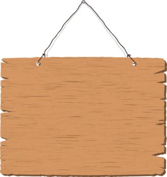 Free Vector | Hanging blank wooden sign
