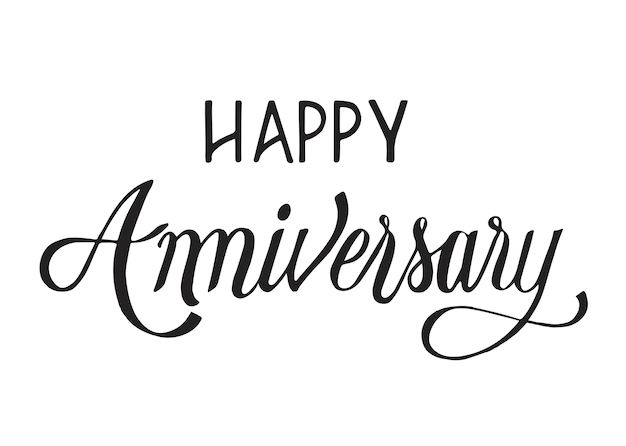 Free Vector | Happy anniversary typography design illustration