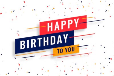 Free Vector | Happy birthday wishes celebration card design