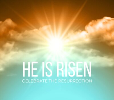Free Vector | He is risen. easter background.