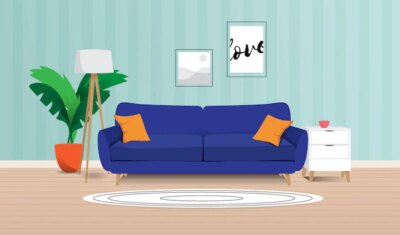 Free Vector | Home interior - background for video conferencing