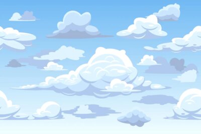 Free Vector | Horizontal seamless pattern with clouds