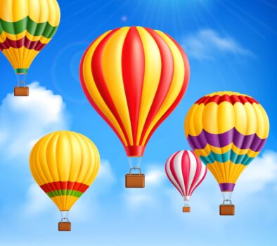 Free Vector | Hot air balloons background
