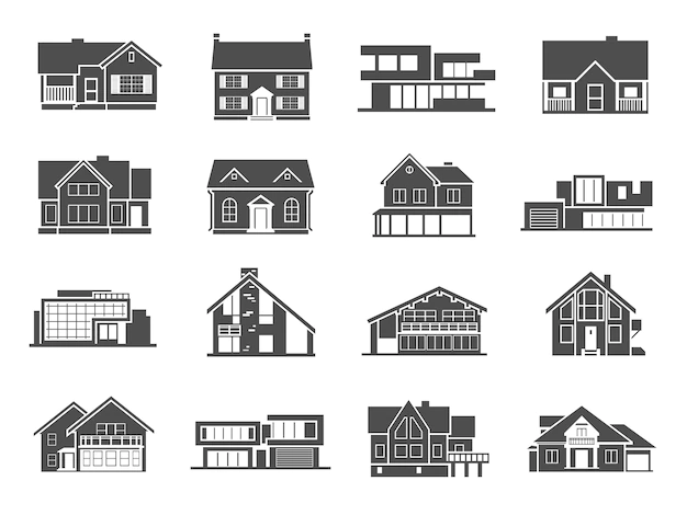 Free Vector | House icons set