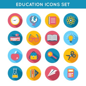 Free Vector | Icons about education