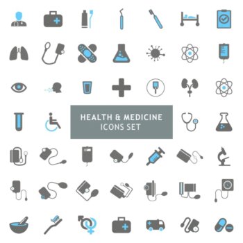 Free Vector | Icons set about health