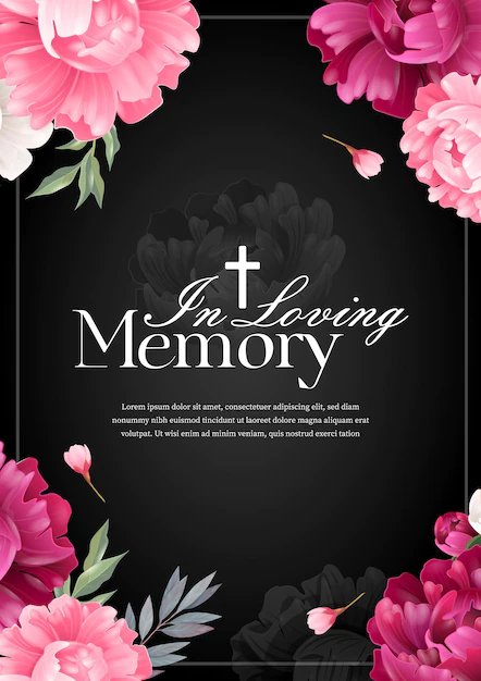 Free Vector | In loving memory card