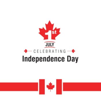 Free Vector | Independence canada day background