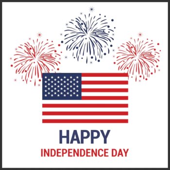 Free Vector | Independence day background with us flag