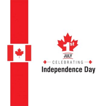 Free Vector | Independence day canada background