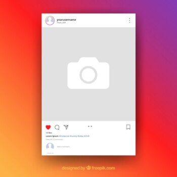 Free Vector | Instagram post with transparent background