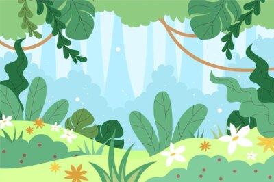 Free Vector | Jungle background