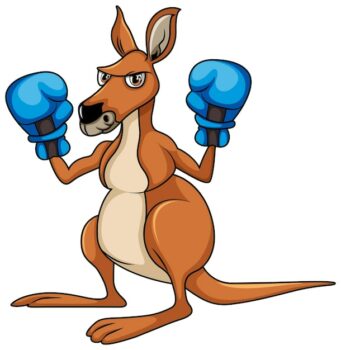 Free Vector | Kangaroo with boxing hand gloves