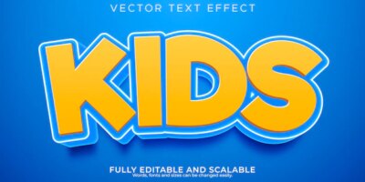 Free Vector | Kdis cartoon text effect editable comic and funny text style