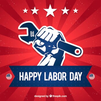 Free Vector | Labor day background with tool