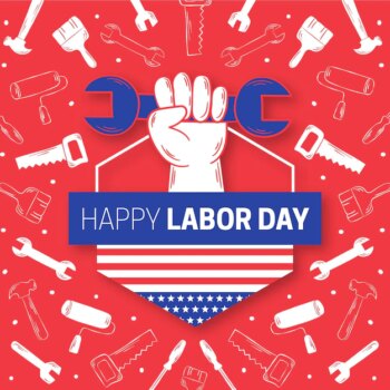 Free Vector | Labor day drawing