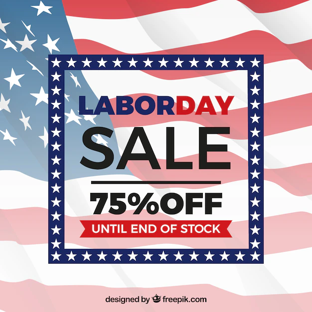 Free Vector | Labor day sale composition with flat design