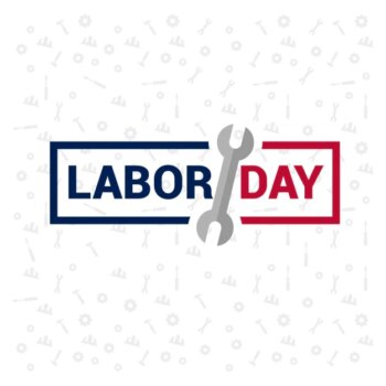 Free Vector | Labor day stamp
