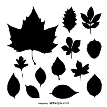 Free Vector | Leaves silhouettes collection