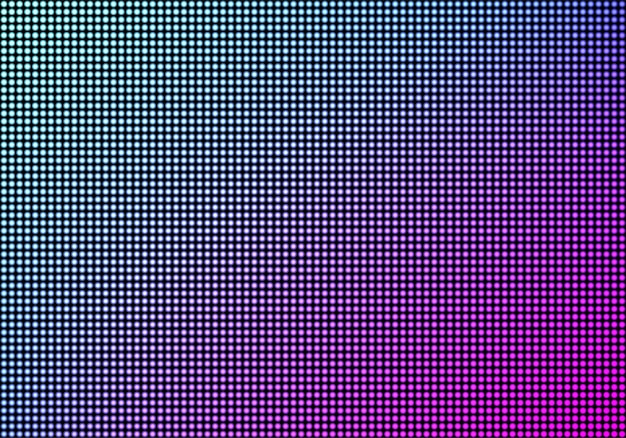 Free Vector | Led video wall screen texture background, blue and purple color light diode dot grid tv panel, lcd display with pixels pattern, television digital monitor, realistic 3d vector illustration