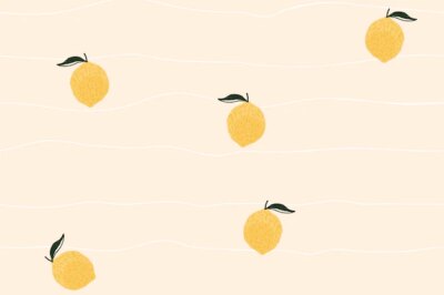 Free Vector | Lemon background desktop wallpaper, cute vector
