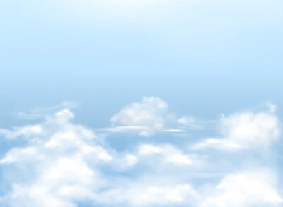 Free Vector | Light blue sky with white clouds, realistic background, natural banner with heavens.