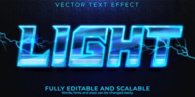Free Vector | Lightning voltage text effect, editable energy and voltage text style