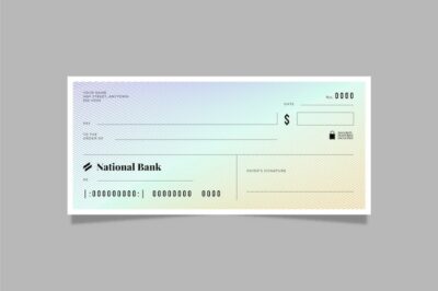 Free Vector | Linear flat blank check template