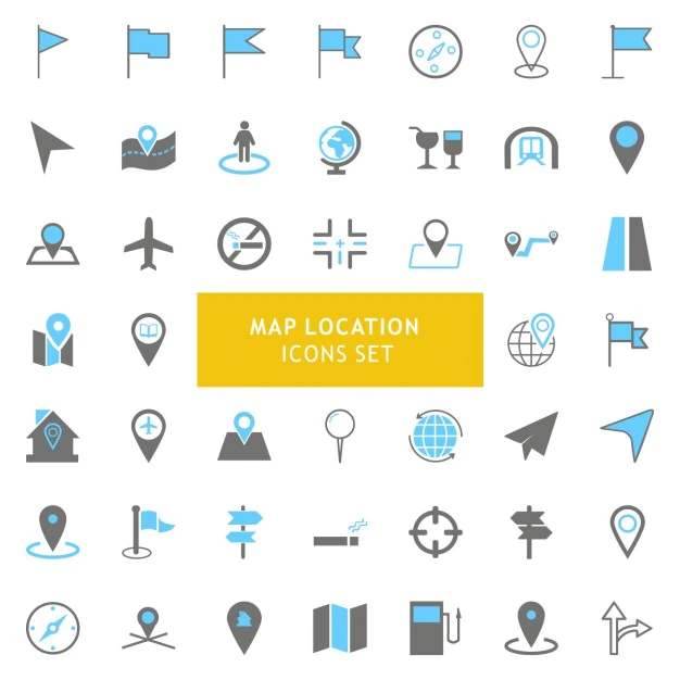 Free Vector | Location icons set