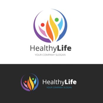 Free Vector | Logo about a healthy lifestyle