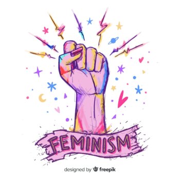 Free Vector | Lovely hand drawn feminism compositionq