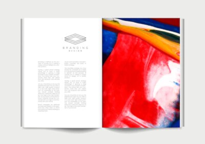 Free Vector | Magazine with branding ideas