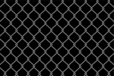 Free Vector | Metallic chain link fence pattern on black background