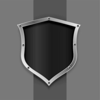 Free Vector | Metallic shield symbol or badge design