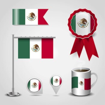 Free Vector | Mexico flag with creative design vector