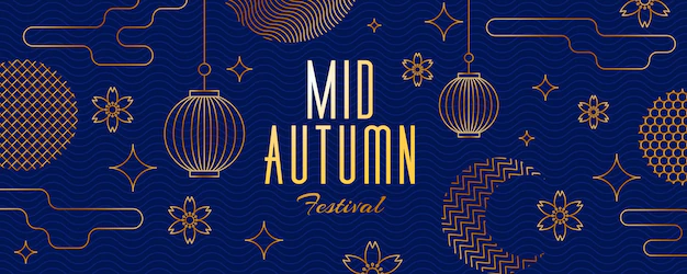 Free Vector | Mid-autumn festival banner