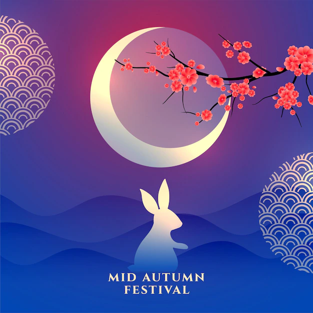 Free Vector | Mid autumn festival lovely scene background