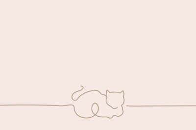 Free Vector | Minimal cat background, line art illustration vector
