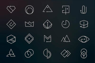 Free Vector | Minimal logo designs set
